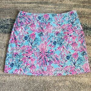 Lilly Pulitzer luxletic Monica skort celestial blue seek & sea size 14
